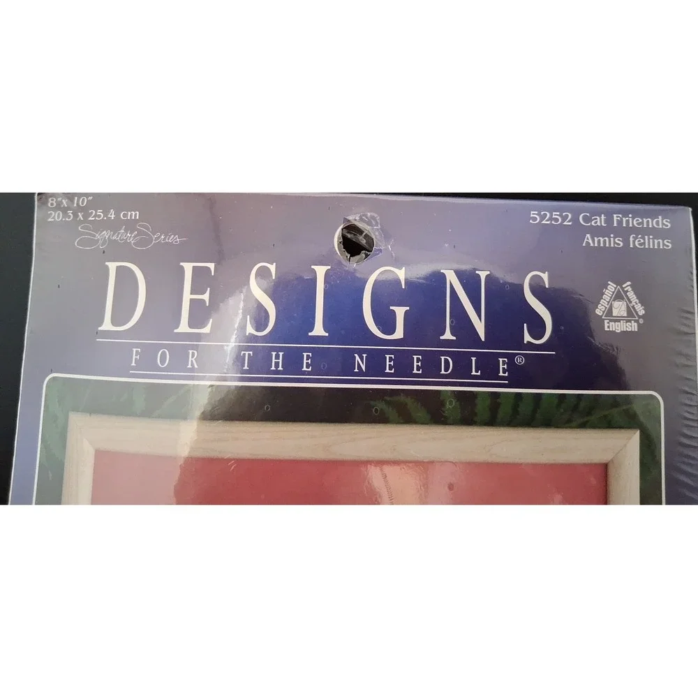 Designs for the Needle Hometown CAT FRIENDS Counted Cross Stitch Kit Vintage 90s